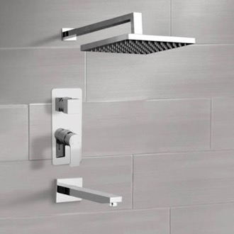 Tub and Shower Faucet Tub and Shower Faucet Set with Rain Shower Head Remer TSF60